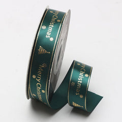 Christmas Party Decorations Packaging Bows Hot Stamping Ribbons
