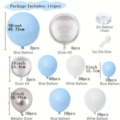 141pcs Macaron Balloon Garland Set for Parties and Events