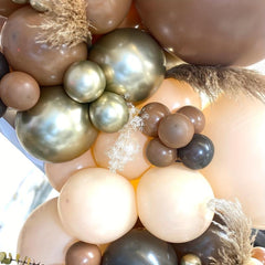 102pcs Coffee Cocoa Balloon Chain Garland Set Party Decoration Supplies
