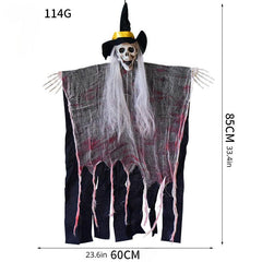 Skeleton Hanging Ghost Halloween Decoration With Hat