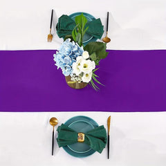 10 Pack Purple Satin Table Runner 30x274 cm Silk Fabric Wedding Banquet Decor