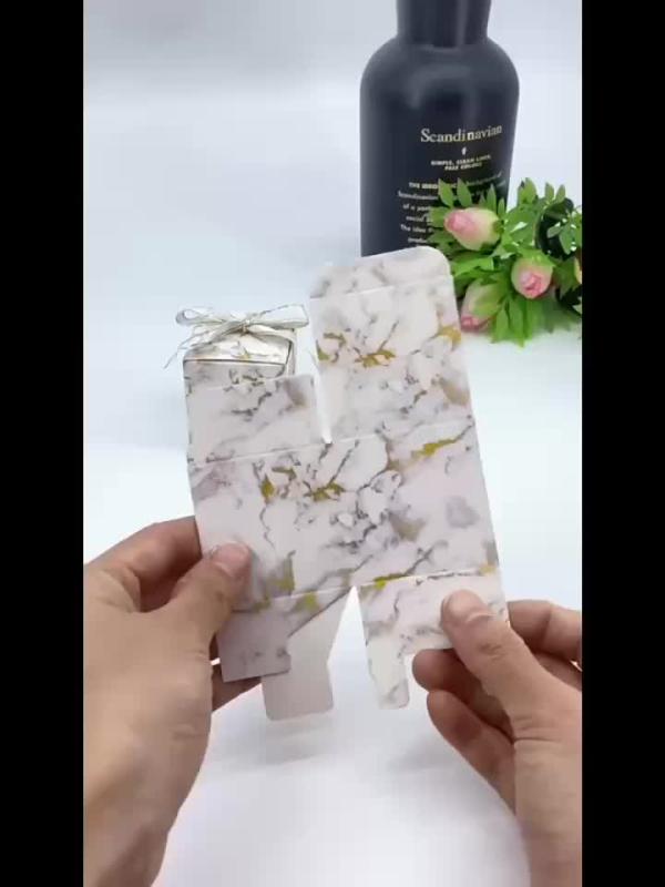 10pcs Marble Style Candy Boxes Wedding Favors Guest Party Supplies