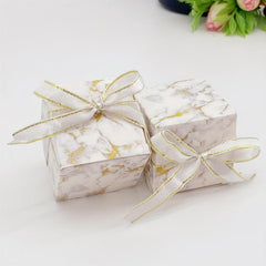 10pcs Marble Style Candy Boxes Wedding Favors Guest Party Supplies