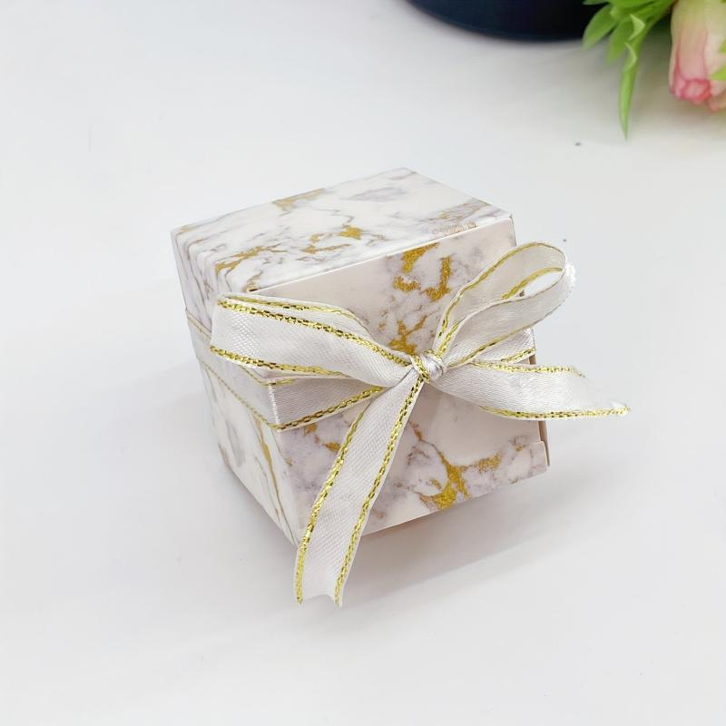 10pcs Marble Style Candy Boxes Wedding Favors Guest Party Supplies