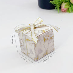 10pcs Marble Style Candy Boxes Wedding Favors Guest Party Supplies