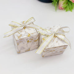 10pcs Marble Style Candy Boxes Wedding Favors Guest Party Supplies