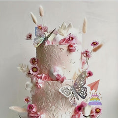 12pcs 3D Butterfly Cake Topper Wedding Birthday Decorations