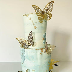 12pcs 3D Butterfly Cake Topper Wedding Birthday Decorations