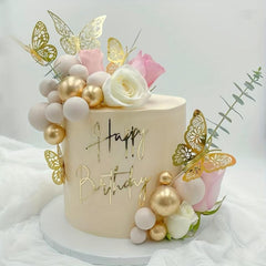 12pcs 3D Butterfly Cake Topper Wedding Birthday Decorations