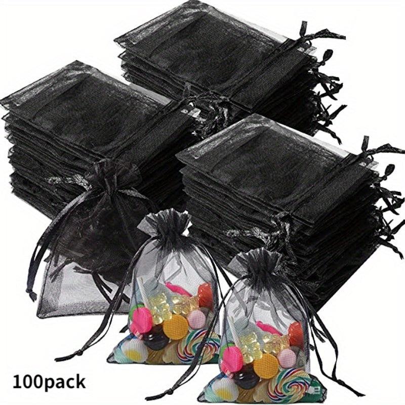 100pcs Organza Drawstring Bag Holiday Goody Bags