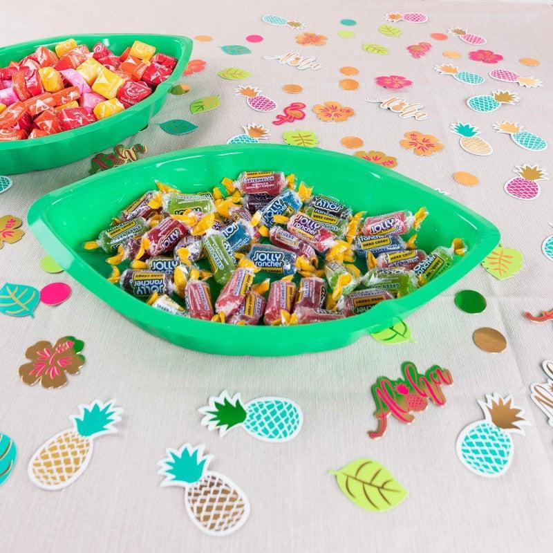 6pcs Palm Leaf Food Tray Set for Jungle Island Party Decor