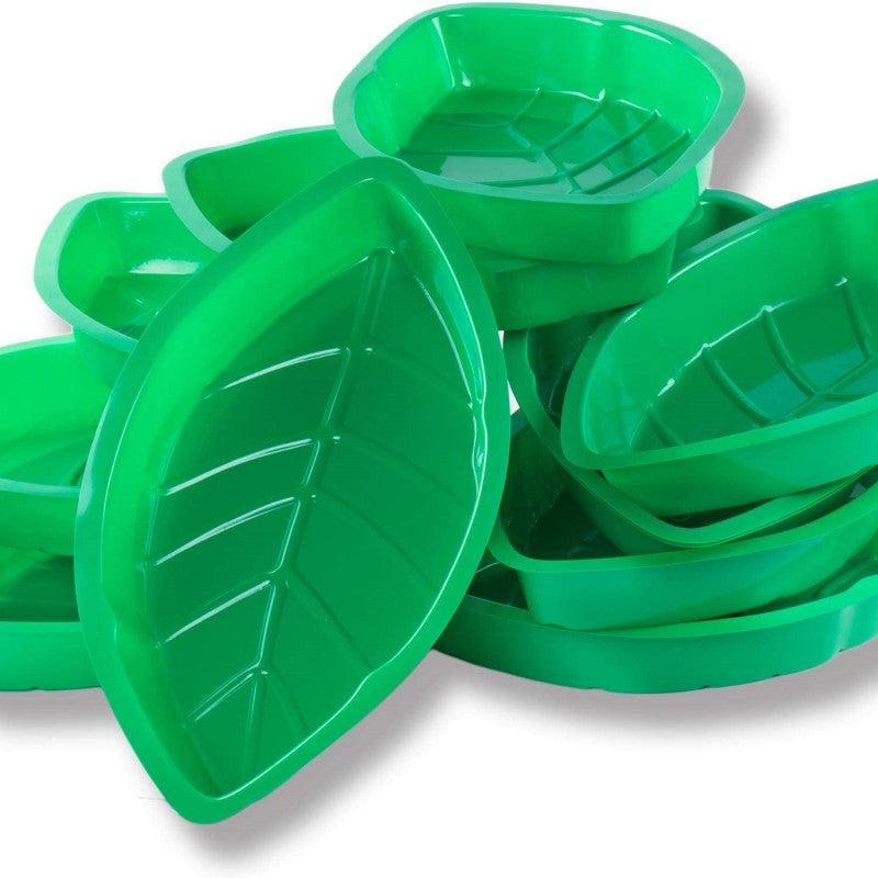 6pcs Palm Leaf Food Tray Set for Jungle Island Party Decor