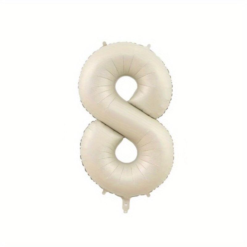 1pc Milk Digital Aluminum Film Balloon Birthday Party Decoration