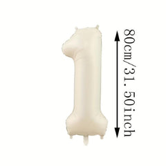1pc Milk Digital Aluminum Film Balloon Birthday Party Decoration
