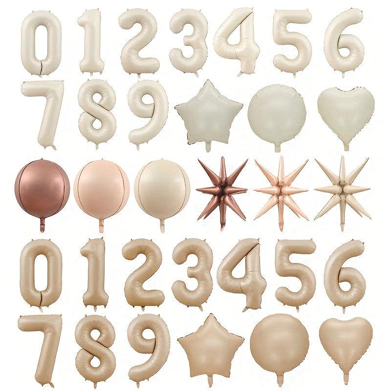 1pc Milk Digital Aluminum Film Balloon Birthday Party Decoration