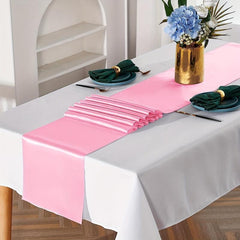 10 Pack Pink Satin Table Runner 30 48 X 274 32 Cm Long Wedding