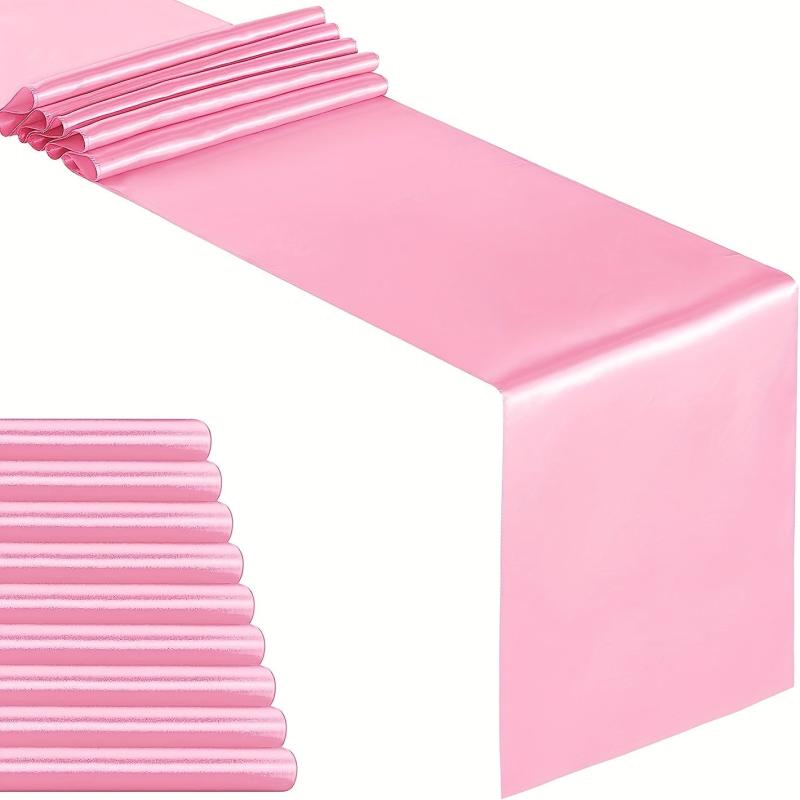 10 Pack Pink Satin Table Runner 30 48 X 274 32 Cm Long Wedding