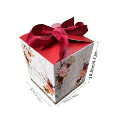 20pcs Ribbon Jade Seal Style Wedding Candy Boxes