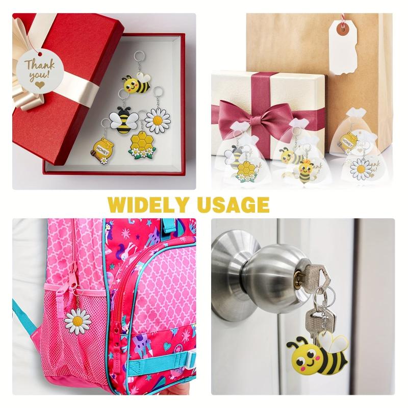 Bee Keychain Thank You Cards Set - Party Favor Bag Supplies