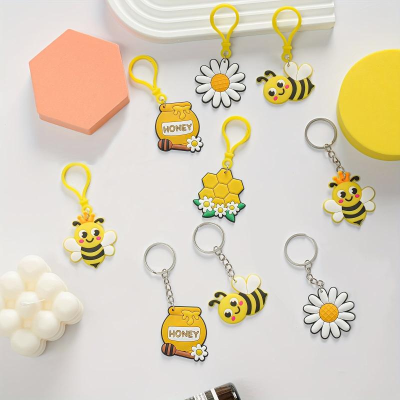 Bee Keychain Thank You Cards Set - Party Favor Bag Supplies
