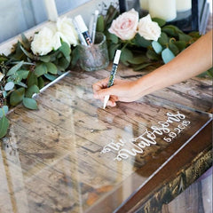 6pcs Square Panel Clear Acrylic Sheet Crafting DIY Wedding Sign Display