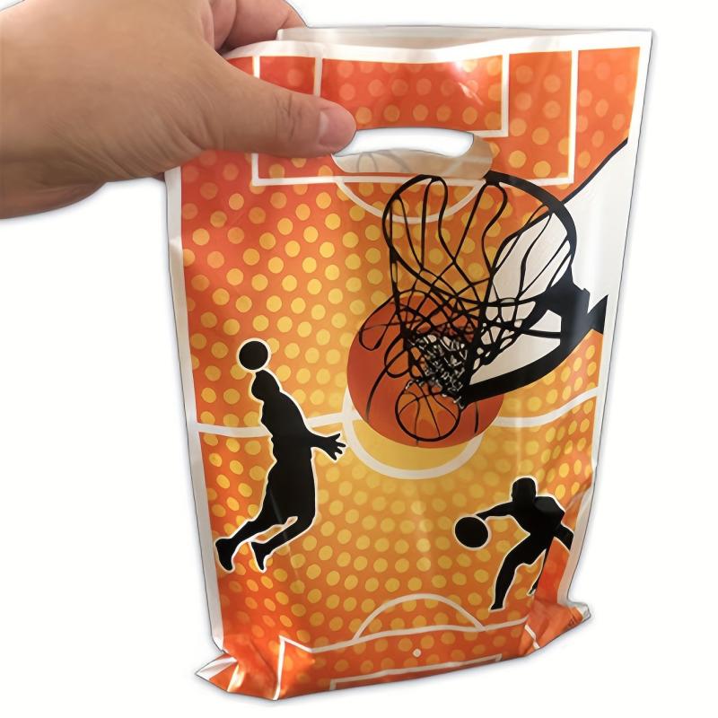 10pcs Football Pearlescent Film Gift Bags, Party Favor Candy Bags