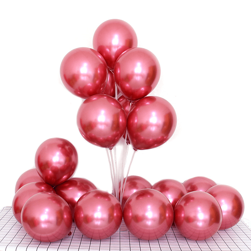 50pcs Round Metal Balloon 25 Birthday Party Decoration Wedding Proposal