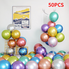 50pcs Round Metal Balloon 25 Birthday Party Decoration Wedding Proposal