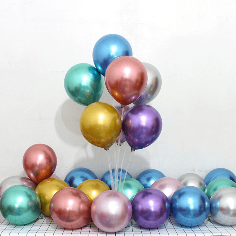 50pcs Round Metal Balloon 25 Birthday Party Decoration Wedding Proposal