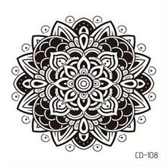 Exotic Flower Tattoos Sticker Vintage Pattern Party Favors