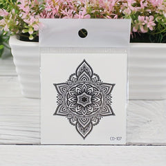 Exotic Flower Tattoos Sticker Vintage Pattern Party Favors