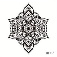 Exotic Flower Tattoos Sticker Vintage Pattern Party Favors