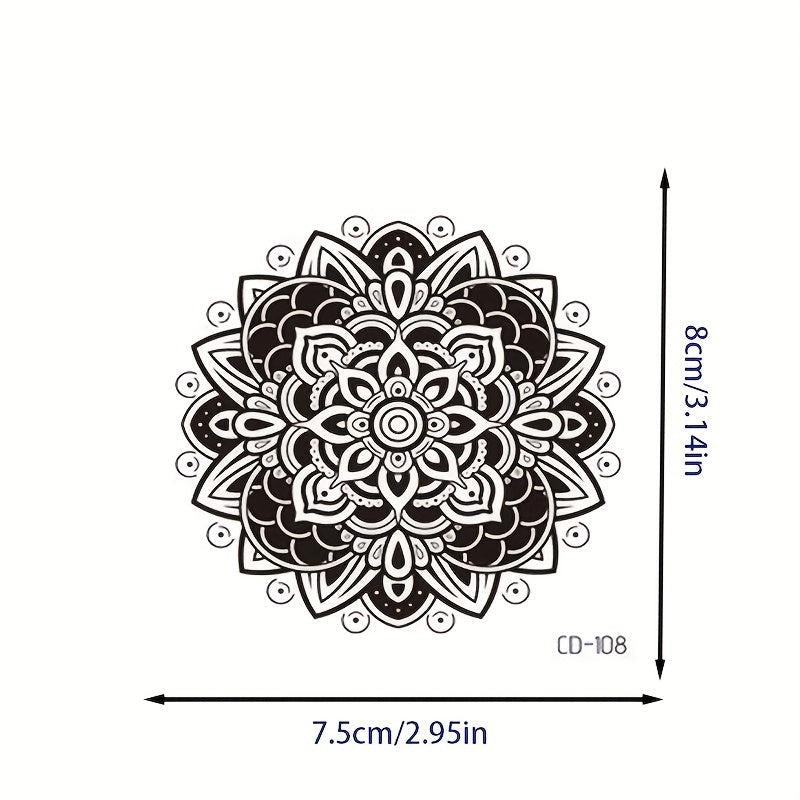 Exotic Flower Tattoos Sticker Vintage Pattern Party Favors