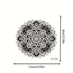 Exotic Flower Tattoos Sticker Vintage Pattern Party Favors