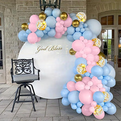 84pc Pink Golden Confetti Balloons Garland Arch Kit Wedding Birthday Party Deco