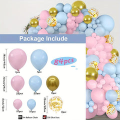 84pc Pink Golden Confetti Balloons Garland Arch Kit Wedding Birthday Party Deco