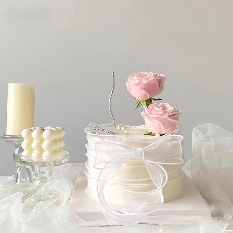 Wave Edge Silk Organza Ribbon for Hair Ornament Gift Wrapping