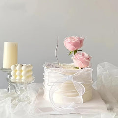Wave Edge Silk Organza Ribbon for Hair Ornament Gift Wrapping