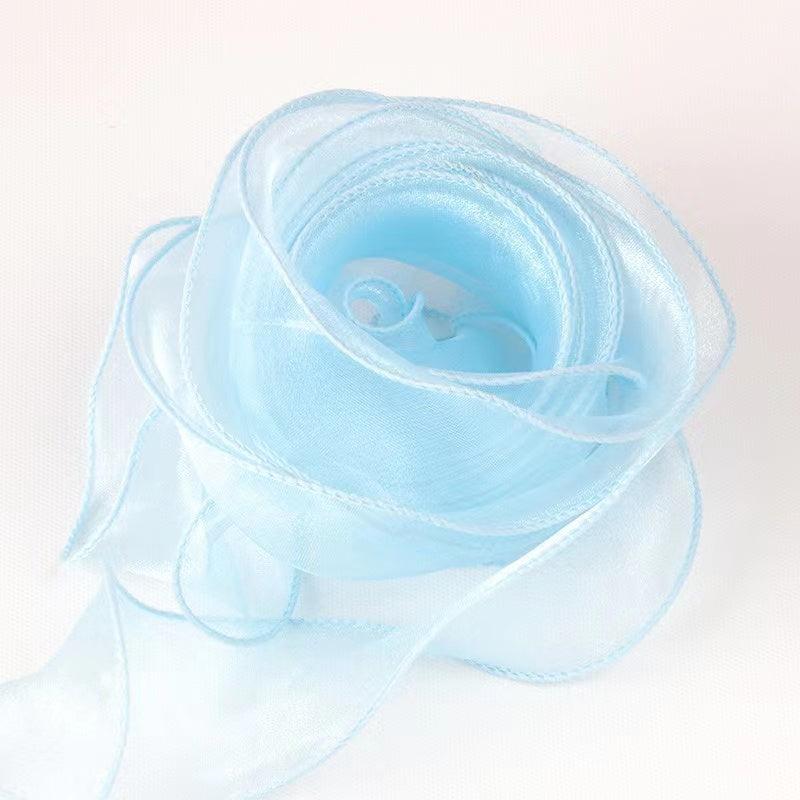 Wave Edge Silk Organza Ribbon for Hair Ornament Gift Wrapping