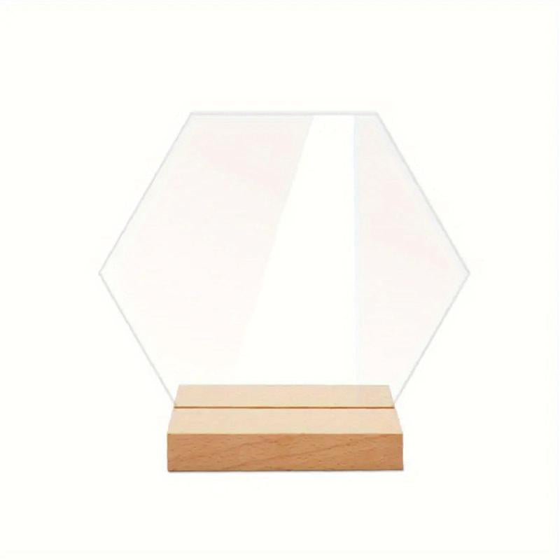 Acrylic Wedding Table Sign with Wooden Base