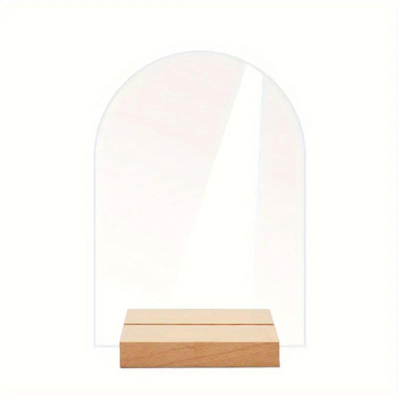 Acrylic Wedding Table Sign with Wooden Base