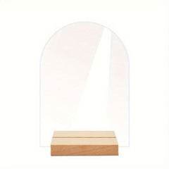 Acrylic Wedding Table Sign with Wooden Base