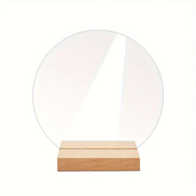 Acrylic Wedding Table Sign with Wooden Base