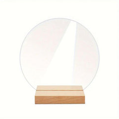 Acrylic Wedding Table Sign with Wooden Base