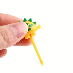 6pcs Dinosaur Fruit Fork Toothpick Set for Lunch Salad Decoration