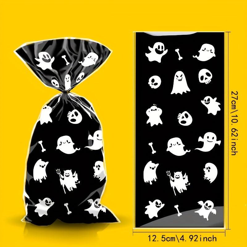 50pcs Halloween Candy Bag Small Gift Bag for Chewing Candy and DIY Baking