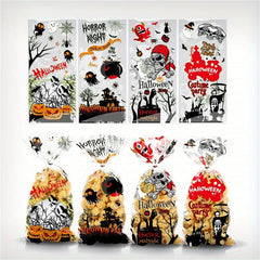 50pcs Halloween Candy Bag Small Gift Bag for Chewing Candy and DIY Baking