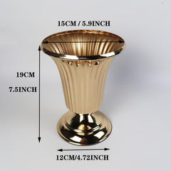 2pcs 19 05cm Metal Flower Vase Table Centerpiece Wedding Decoration