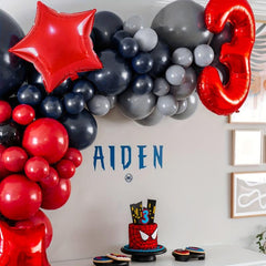 Red & Gray DIY Balloons Arch Garland Kit | Baptism Wedding Birthday Graduation