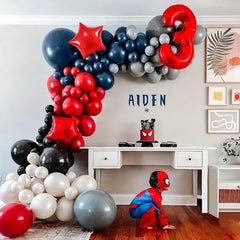 Red & Gray DIY Balloons Arch Garland Kit | Baptism Wedding Birthday Graduation